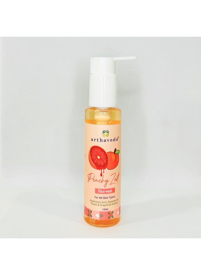 Arthaveda Hydrating Face Wash | 1% Hyaluronic Acid, Rosehip Oil, Peach & Grapefruit Extract | Gently Cleanses & Revives Skin | Suitable for All Skin Types | Refreshing & Nourishing | 120ml - Image 1