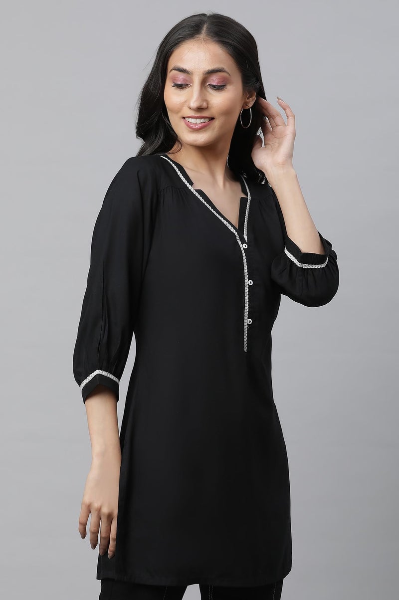 Aurelia Women Kurti 23AUA30391-605115-Black-L - Image 5