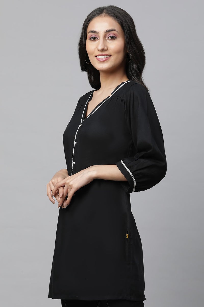 Aurelia Women Kurti 23AUA30391-605115-Black-L - Image 3