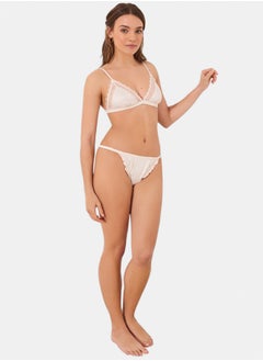Natural Triangle Bra Satin And Lace