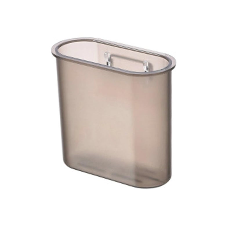 Wall Mounted Bathroom Organizer Shelf Black Transparent Toothbrush Holder Cup Storage Rack - Image 1
