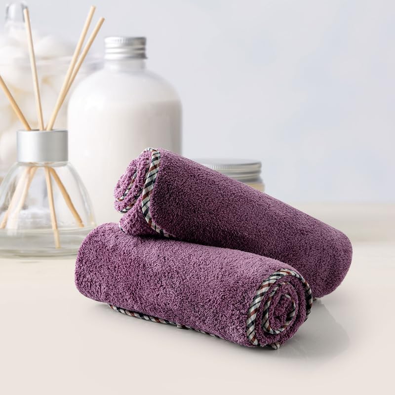 Spread Spain Microfiber Coral Towel for Adults – Extra Soft Plush Coral Fabric, High Absorbency, 360 GSM, Unisex Towel for Men & Women - Set of 2, Size 40x60, Fashion Fruit - Image 2