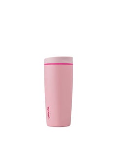 Owala SmoothSip Slider Insulated Stainless Steel Coffee Tumbler, Reusable Iced Coffee Cup, Hot Coffee Travel Mug, BPA Free 20 oz, Pink (Pucker Up)