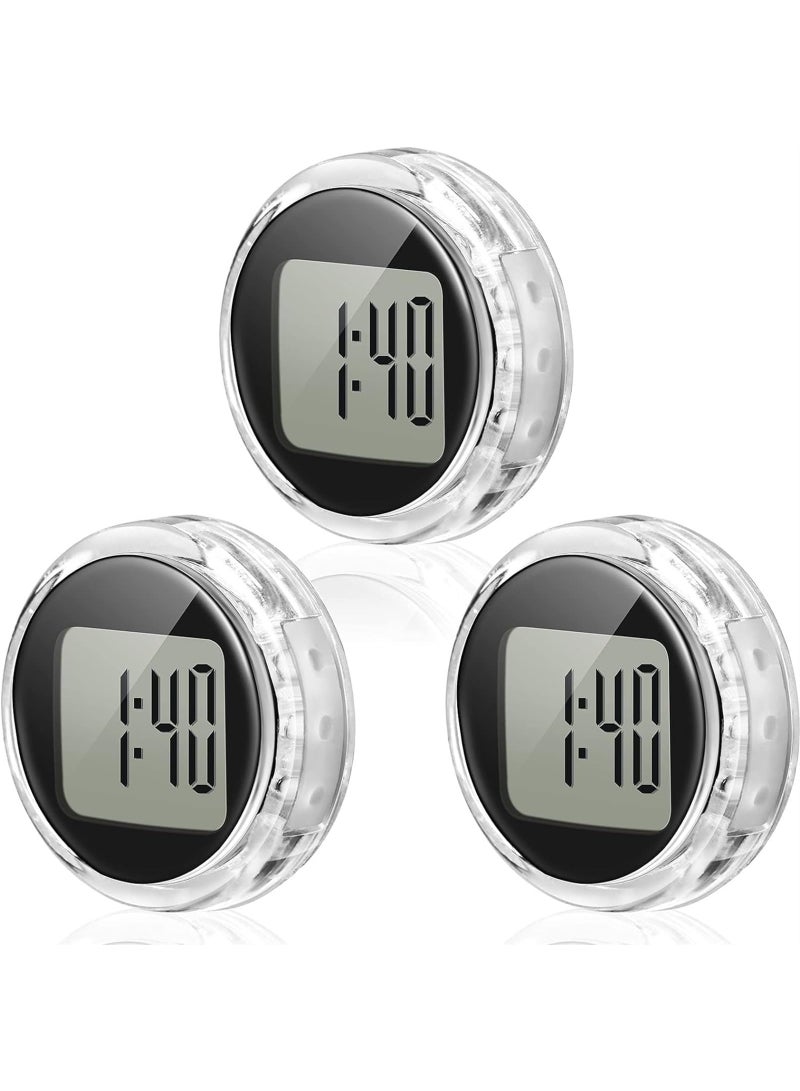 Generic Motorcycle Handlebar Mount Clock, Water-proof Stick-On Motorbike Mount Watch Digital Clocks for Vehicle, Auto, Car and More (3 Pieces)  - Image 1