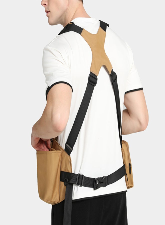 Cwatcun D104 Camera Harness Chest Pack Camera Vest Camera Bag Camera Waist Pack Waterproof for DSLR Camera Body Lens Smartphone Water Bottle - Image 4