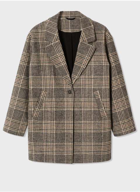 Kids Checked Long Coat