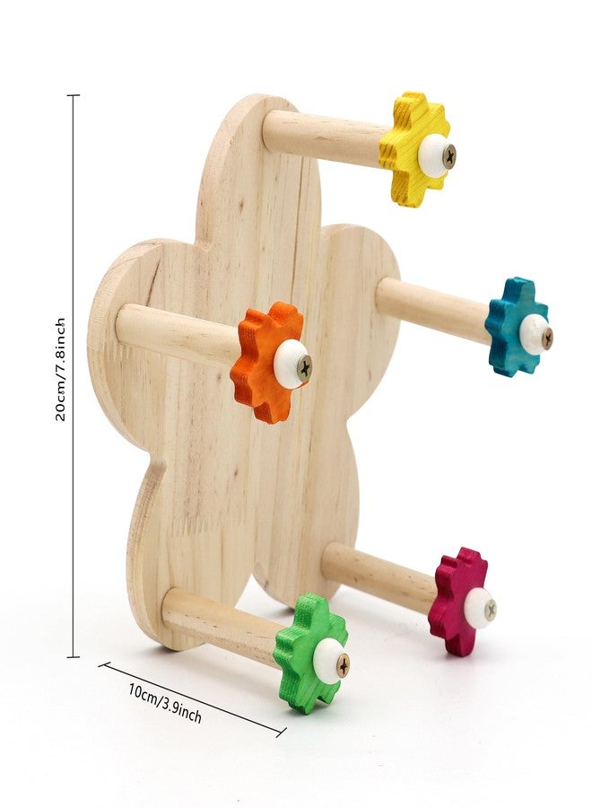 DVHEY Bird Rotating Perch Toy,Durable Unique Wooden Ferris Wheel Parrot Toys with 5 Perches,Bird Cage Accessories for Parakeet, Cockatiel, Budgerigar,Conures, Lovebirds - Image 5