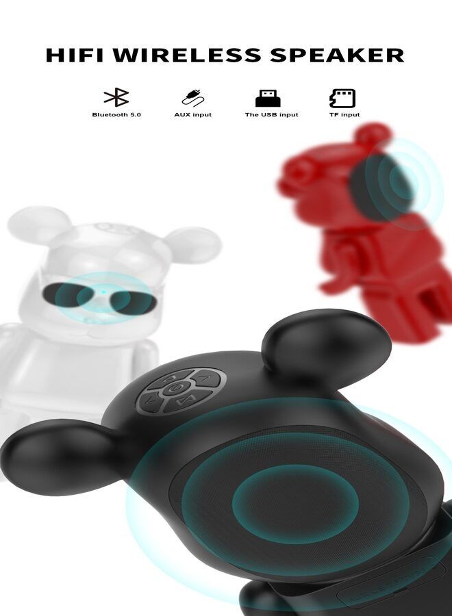 B1 High Volume Violent Bear Wireless Bluetooth Speaker TWS Stereo | Radio | TF Card | USB & AUX Mode Hands-free Subwoofer Wireless Speaker for Home and Outdoor - Gold