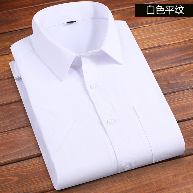 Summer Men'S White Shirt Long Sleeve Business Casual Non-Iron Work Clothes Wedding Black Shirt Formal Dress - Image 2