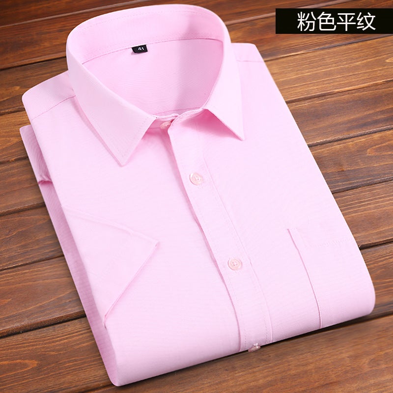 Summer Men'S White Shirt Long Sleeve Business Casual Non-Iron Work Clothes Wedding Black Shirt Formal Dress - Image 3