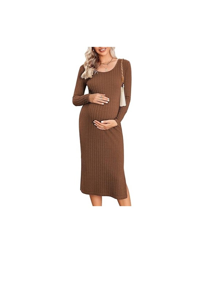 Maternity Pants Comfortable Stretch Over-Bump Women Pregnancy Casual Capris for Work  - Image 1