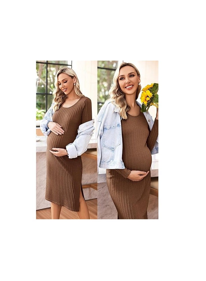 Maternity Pants Comfortable Stretch Over-Bump Women Pregnancy Casual Capris for Work  - Image 5