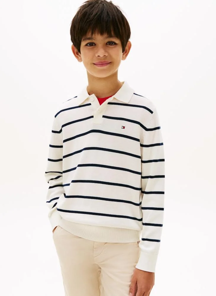 TOMMY HILFIGER Kids Polo Collar Sweater