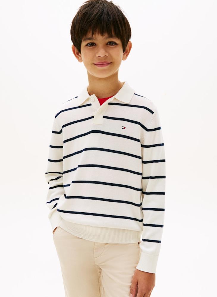 TOMMY HILFIGER Essential Polo Collar Jumper - Image 1