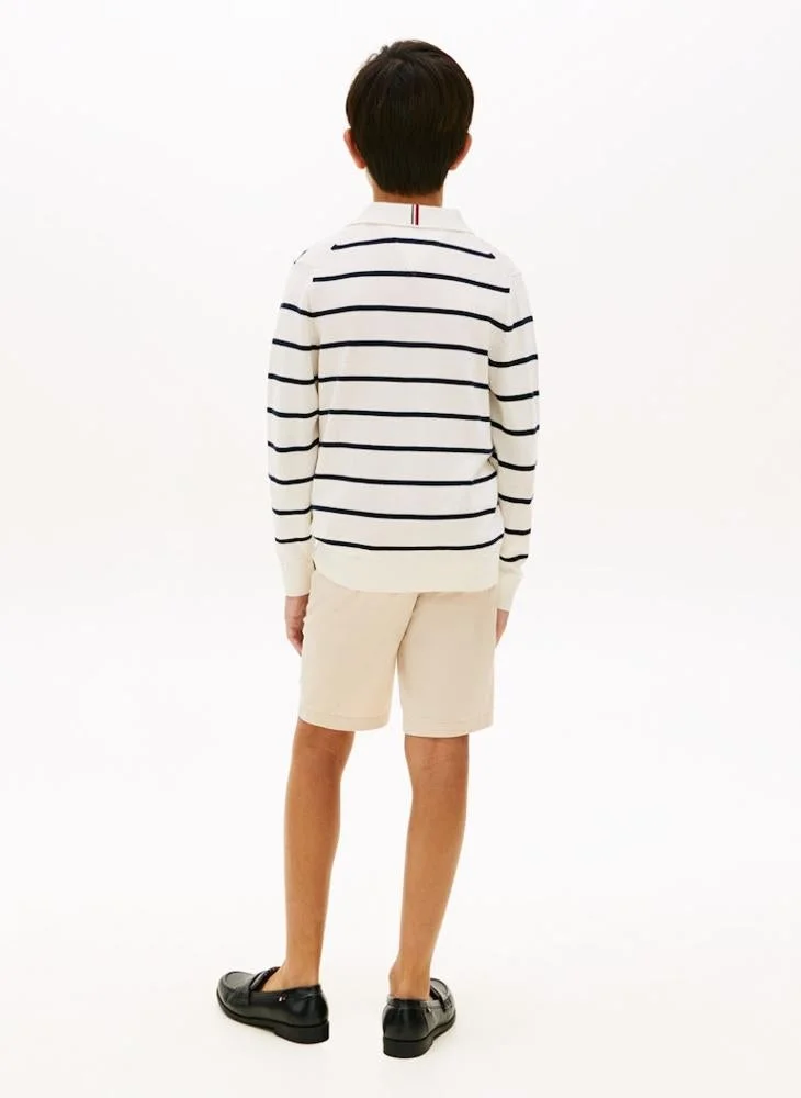 TOMMY HILFIGER Kids Polo Collar Sweater