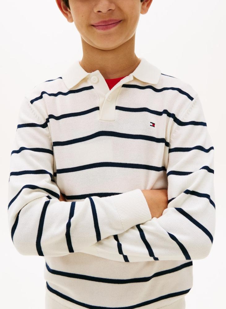 TOMMY HILFIGER Essential Polo Collar Jumper - Image 3