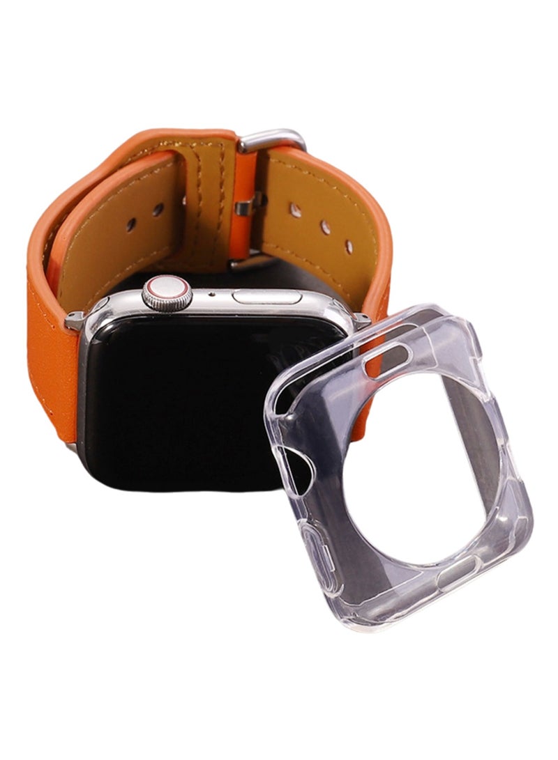 Transparent Half-Cover For Apple Iwatch42mm (S10) Tpu Protective Case, Protective Case Hard Pc Protective Cover Shockproof Hollow, 34567 Generation - Image 1