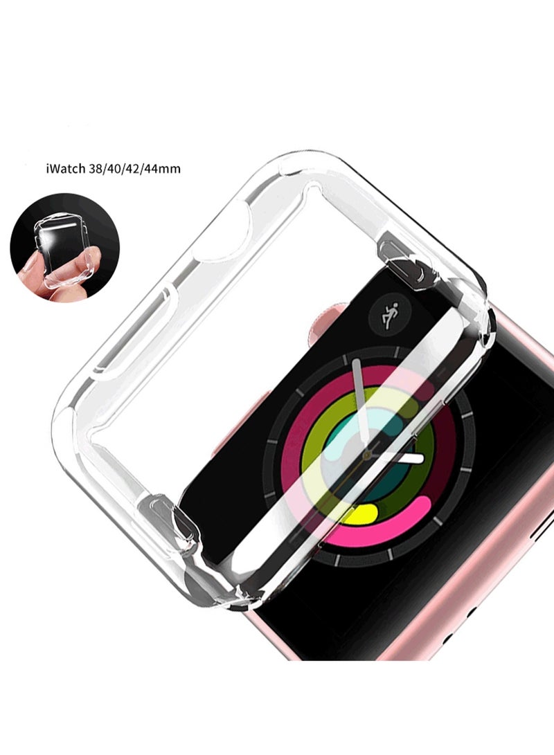 Transparent Half-Cover For Apple Iwatch42mm (S10) Tpu Protective Case, Protective Case Hard Pc Protective Cover Shockproof Hollow, 34567 Generation - Image 2
