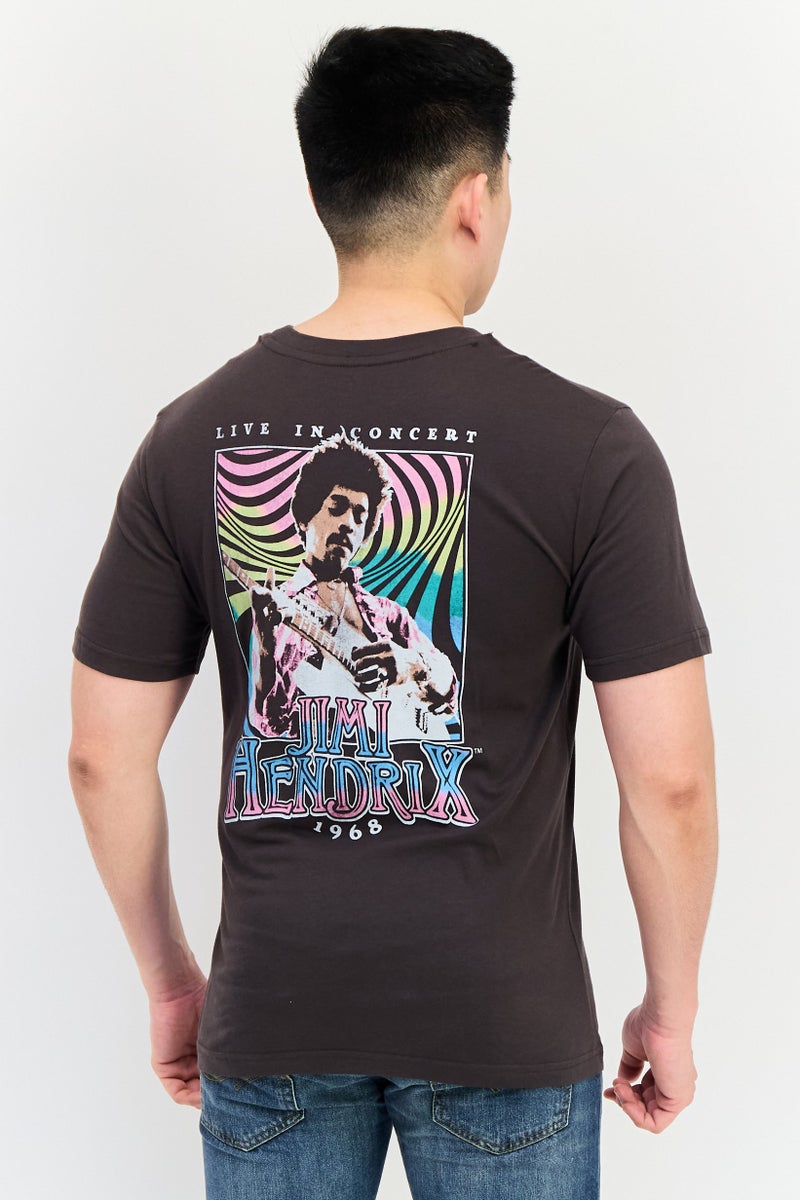 GAP Men Crew Neck Short Sleeves Graphic Print T-Shirt, Dark Brown - Image 2