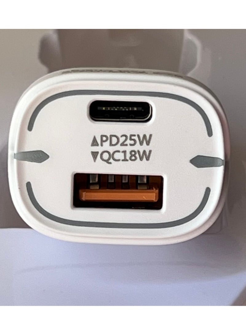 Y-Link 6A Car Charger 43W Type C and USB-A Port Dual Fast Charging - Image 2