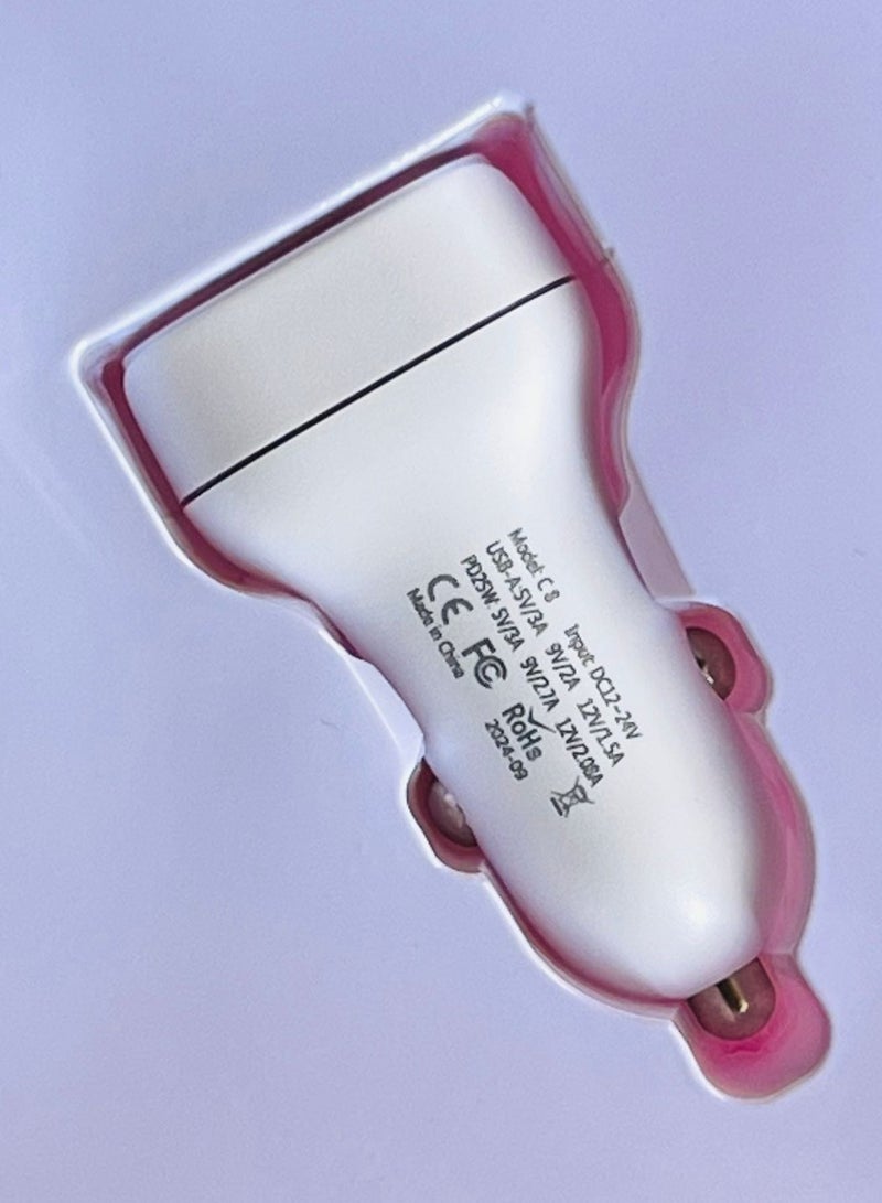 Y-Link 6A Car Charger 43W Type C and USB-A Port Dual Fast Charging - Image 4