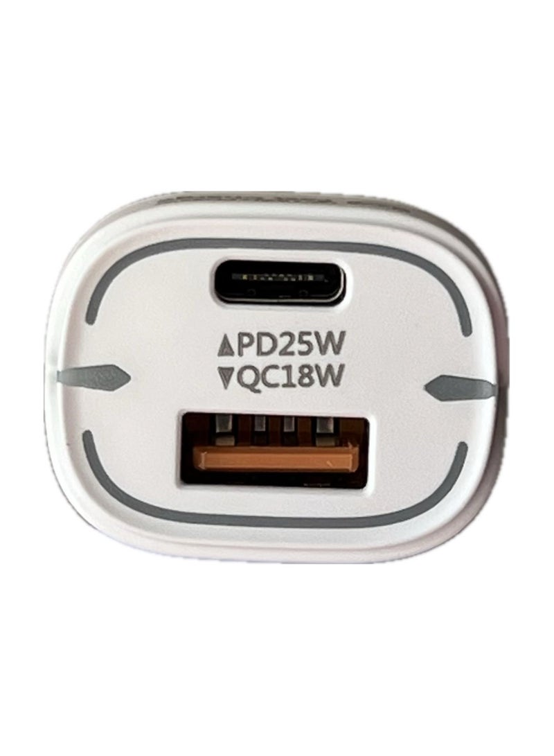 Y-Link 6A Car Charger 43W Type C and USB-A Port Dual Fast Charging - Image 5
