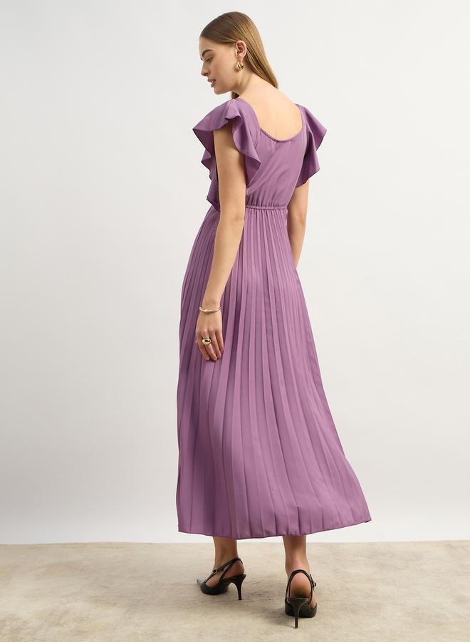 Styli Pleated Ruffle Dress  - Image 5
