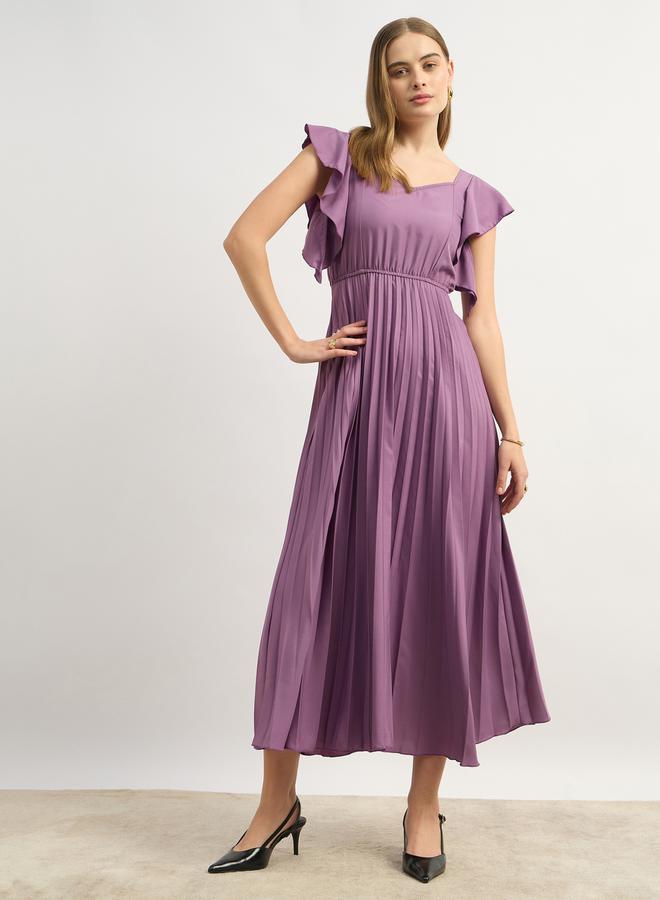 Styli Pleated Ruffle Dress  - Image 2