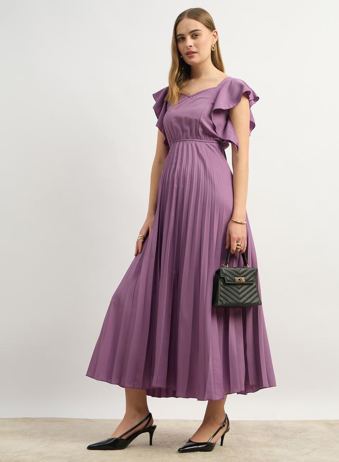 Styli Pleated Ruffle Dress  - Image 1