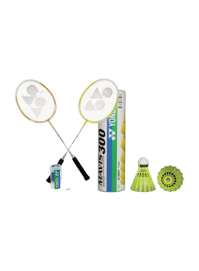 يونيكس باك Gr 505 2 Yellow أخضر Bad Rackets + 2 Shuttle + إيروسينسا 30 عبوة - Image 1