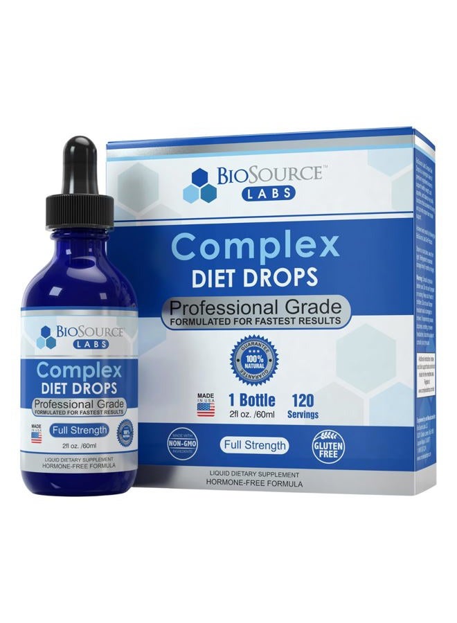 BioSource Labs Complex Diet Drops – Best Natural Drops for Men and Women (1 Bottle, 2 fl oz) - 30 Day Supply - Image 1