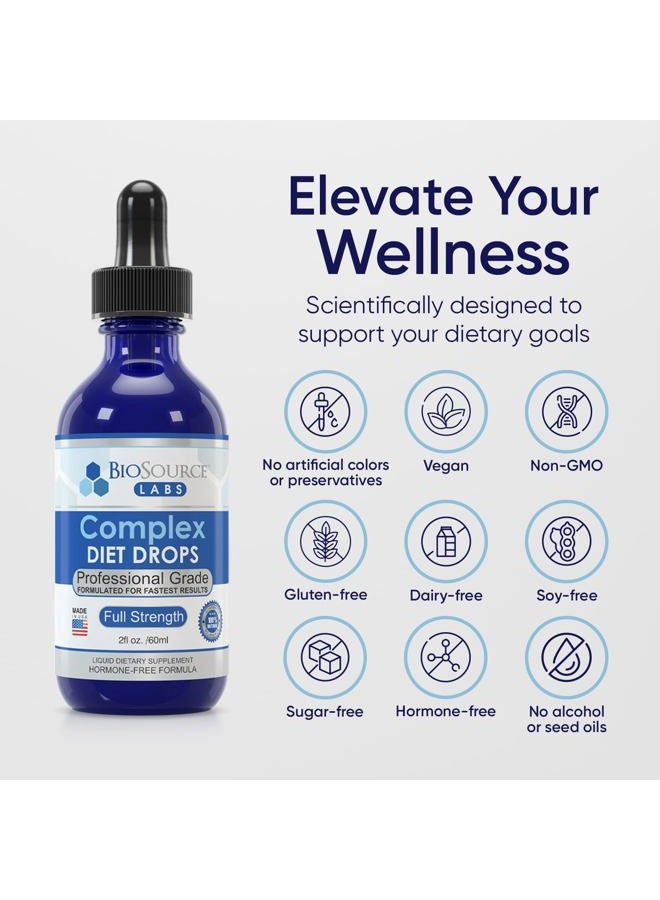BioSource Labs Complex Diet Drops – Best Natural Drops for Men and Women (1 Bottle, 2 fl oz) - 30 Day Supply - Image 2