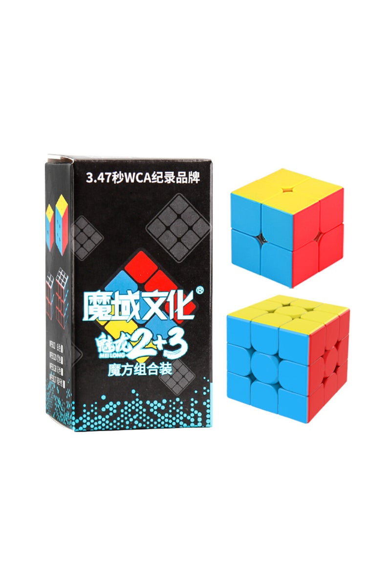 2 3 Stickerless [ECube] Meilong 2+3 Cubes Set Moyu 2x2 3x3 Cubes Set 2x2x2 3x3x3 MoYu Cube Gift Cube