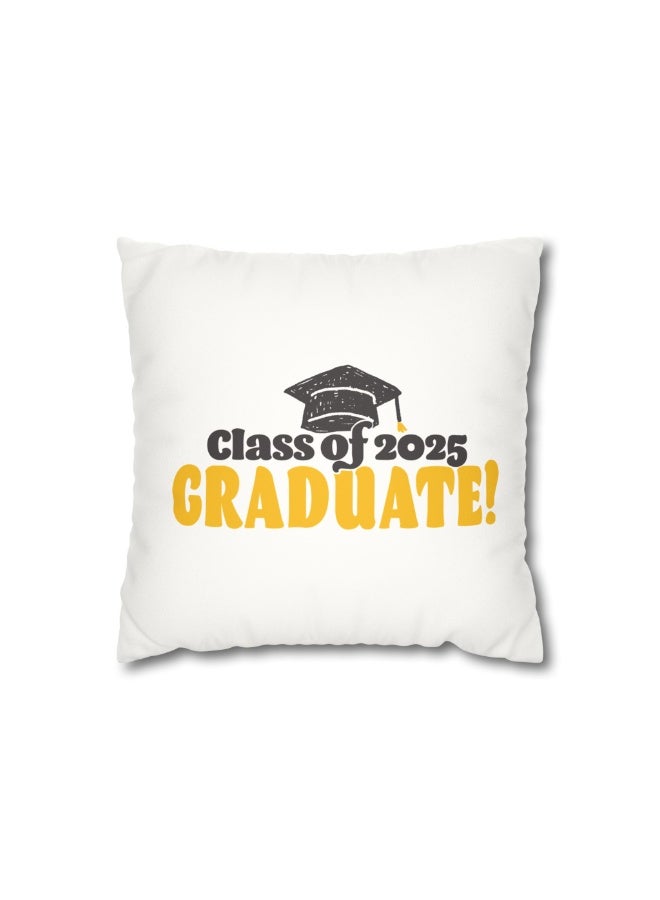 1pc Graduation Throw Pillow, "Class of 2025" Designs, Machine Washable Zipper Closure for Indoor/Outdoor Decor, Graduation gifts - Image 1