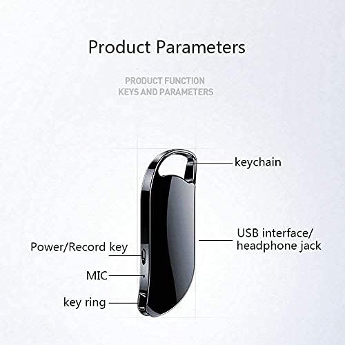 MAYUMI Digital Voice Recorder Hd 4k Voice Activated Recording Device Hidden with Trle Noise Reduction Spy Small Audio Recording Gadget Spy Key Chain Voice Recorder with 32GB Inbuilt Memory - Image 4