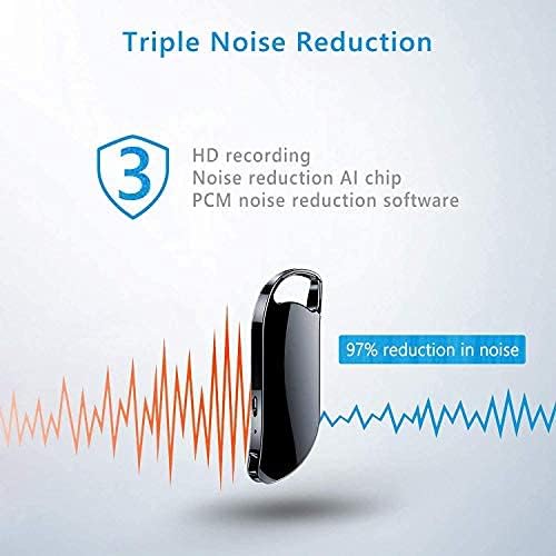 MAYUMI Digital Voice Recorder Hd 4k Voice Activated Recording Device Hidden with Trle Noise Reduction Spy Small Audio Recording Gadget Spy Key Chain Voice Recorder with 32GB Inbuilt Memory - Image 5