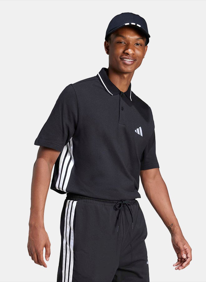 Adidas Essentials 3-Stripes Piqué Polo Shirt - Image 3