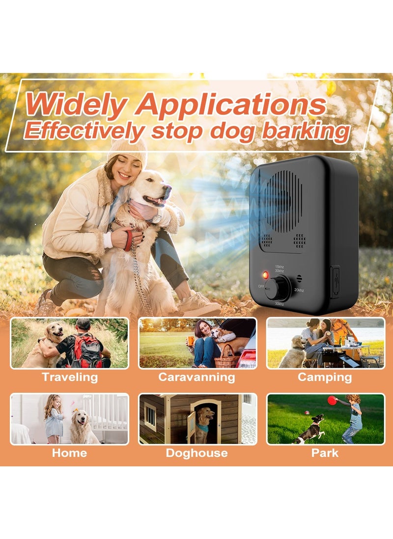 HouDeOS - Anti Barking Device for Dogs, Dog Bark Deterrent Devices with 3 Modes, Ultrasonic Dog Bark Control Devices 30Ft Range Outdoor and Indoor, Waterproof Dogs Barking Silencer Safe for Human and Dogs - Image 1