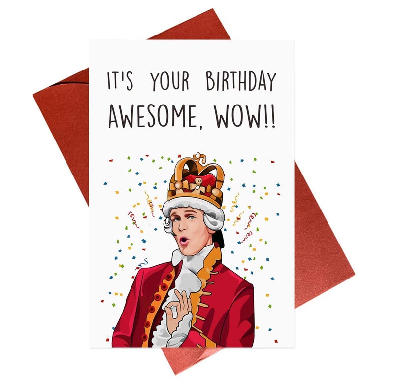 Gonzey Hamilton Birthday Card,Musical Birthday Card,King George III Birthday Cards - Image 5