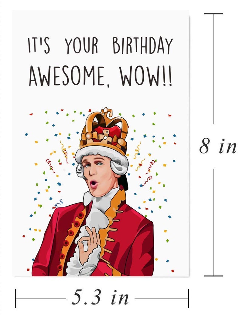 Gonzey Hamilton Birthday Card,Musical Birthday Card,King George III Birthday Cards - Image 2