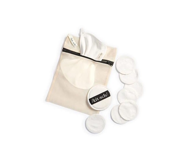 Kitch Reusable makeup remover pads, round bamboo cotton wipes for removing makeup, facial cleansing pads with a washable laundry bag. face towels for removing makeup and eye cleaning towels - Image 2