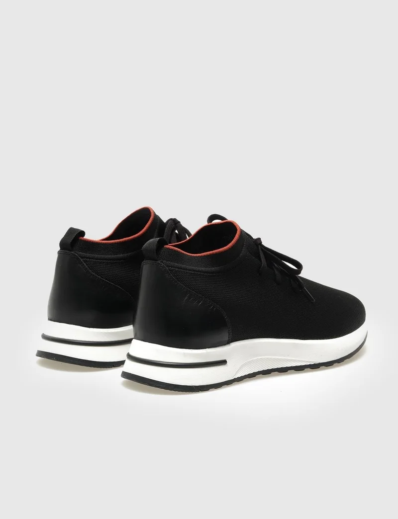 Cabani Milano Knitwear Black Lace-up Men's Sports Shoes