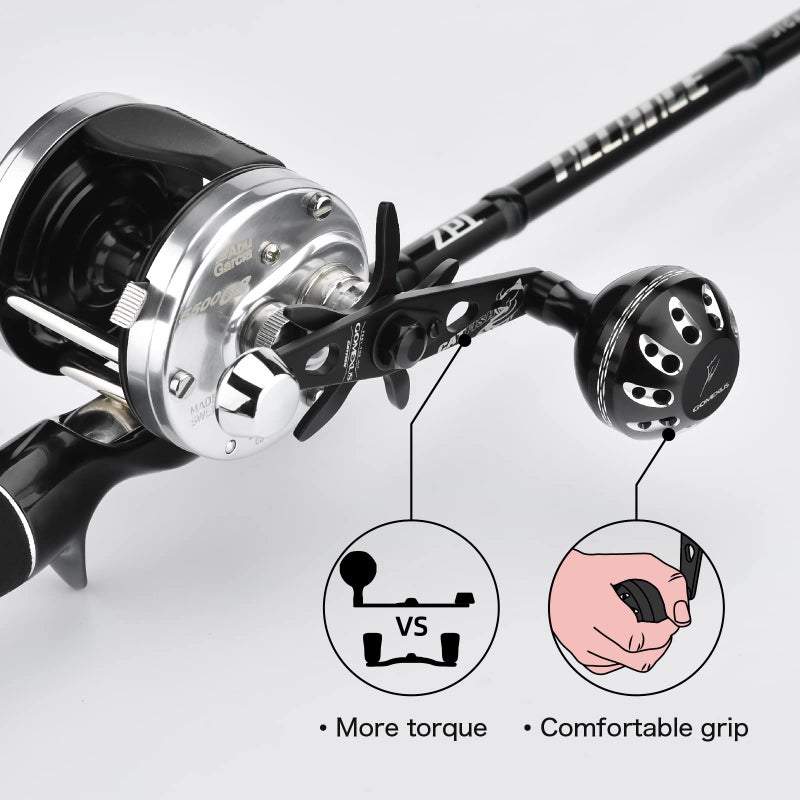 GOMEXUS Power Handle Compatible for Abu Garcia Ambassadeur C3/C4/S/SX 5000-6600 Round Fishing Reel Catfishing Handle - Image 4