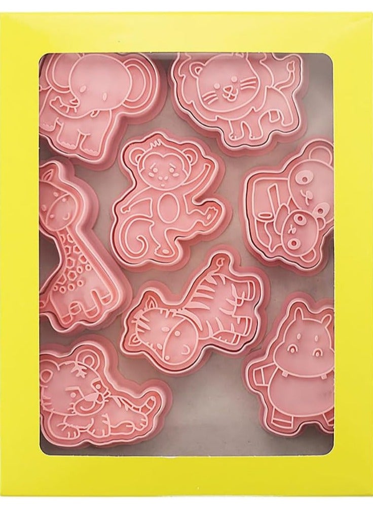 general 8 Piece Animal Cookie Cutter Set with Plunger Stamp - Fun baking moulds for kids and adults - Create cute animal shaped treats - Durable and easy to use kitchen tool - Image 4
