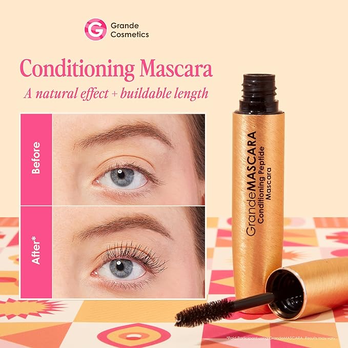 Grande Cosmetics Grande Cosmetics GrandeMASCARA Conditioning Peptide Mascara Volumizing Lengthening Buildable Formula Waterproof - Image 2