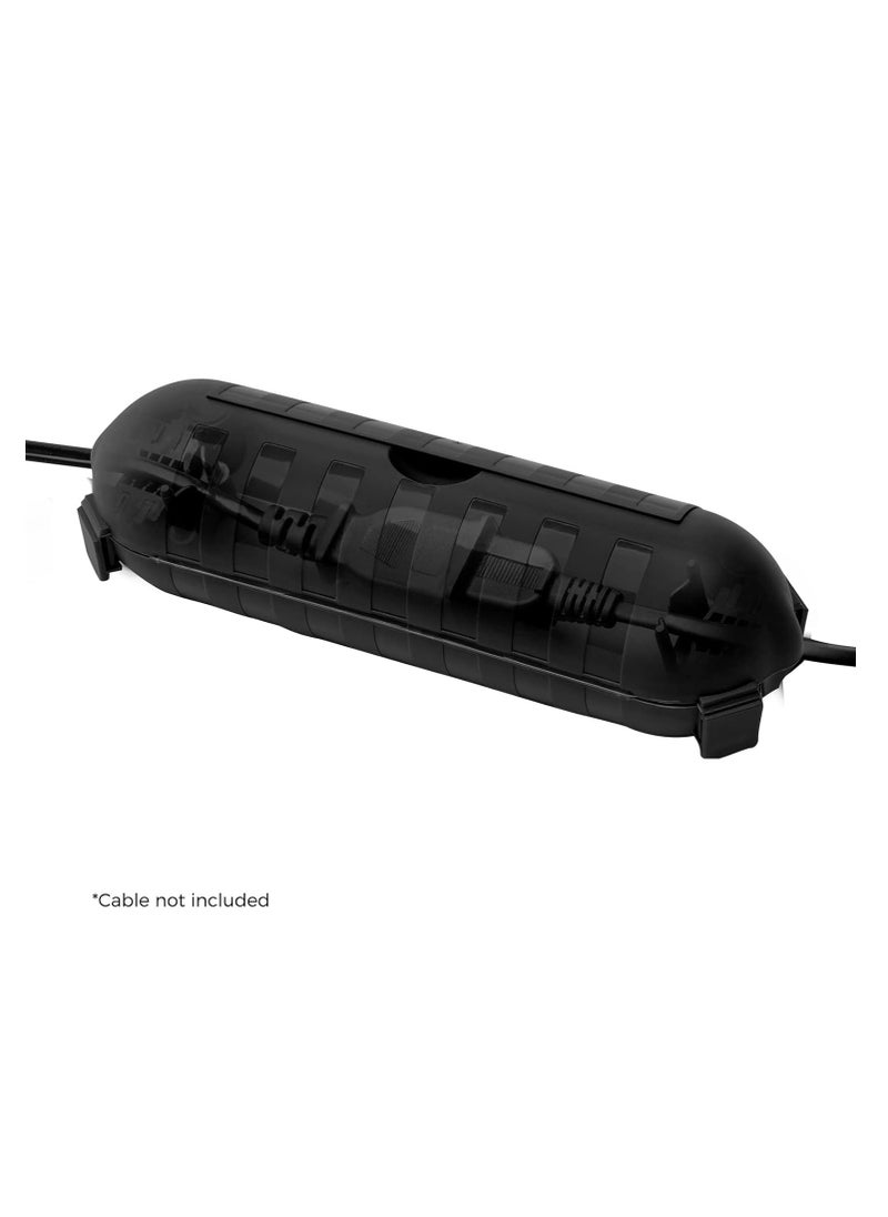 Oasisgalore 1 Pack Water-Resistant Outdoor Extension Cord Cover, Fits AWG12-18, Protects Outlets & Tools (Black).  - Image 2