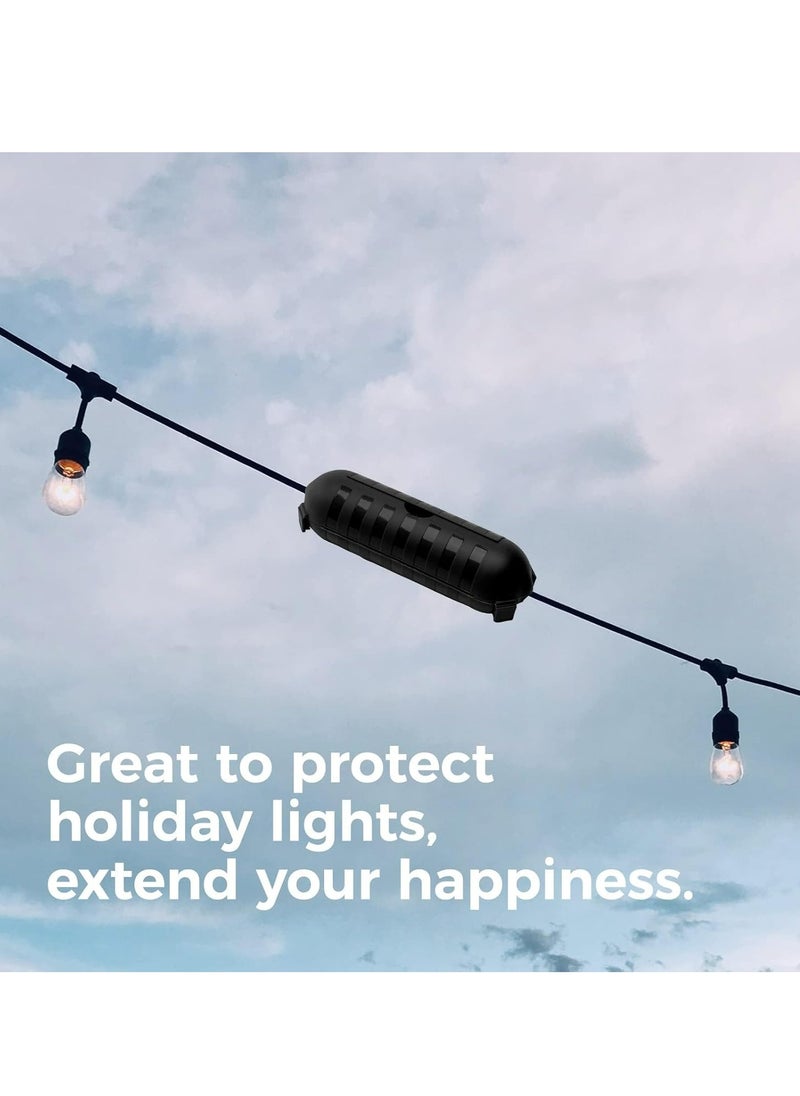 Oasisgalore 1 Pack Water-Resistant Outdoor Extension Cord Cover, Fits AWG12-18, Protects Outlets & Tools (Black).  - Image 4