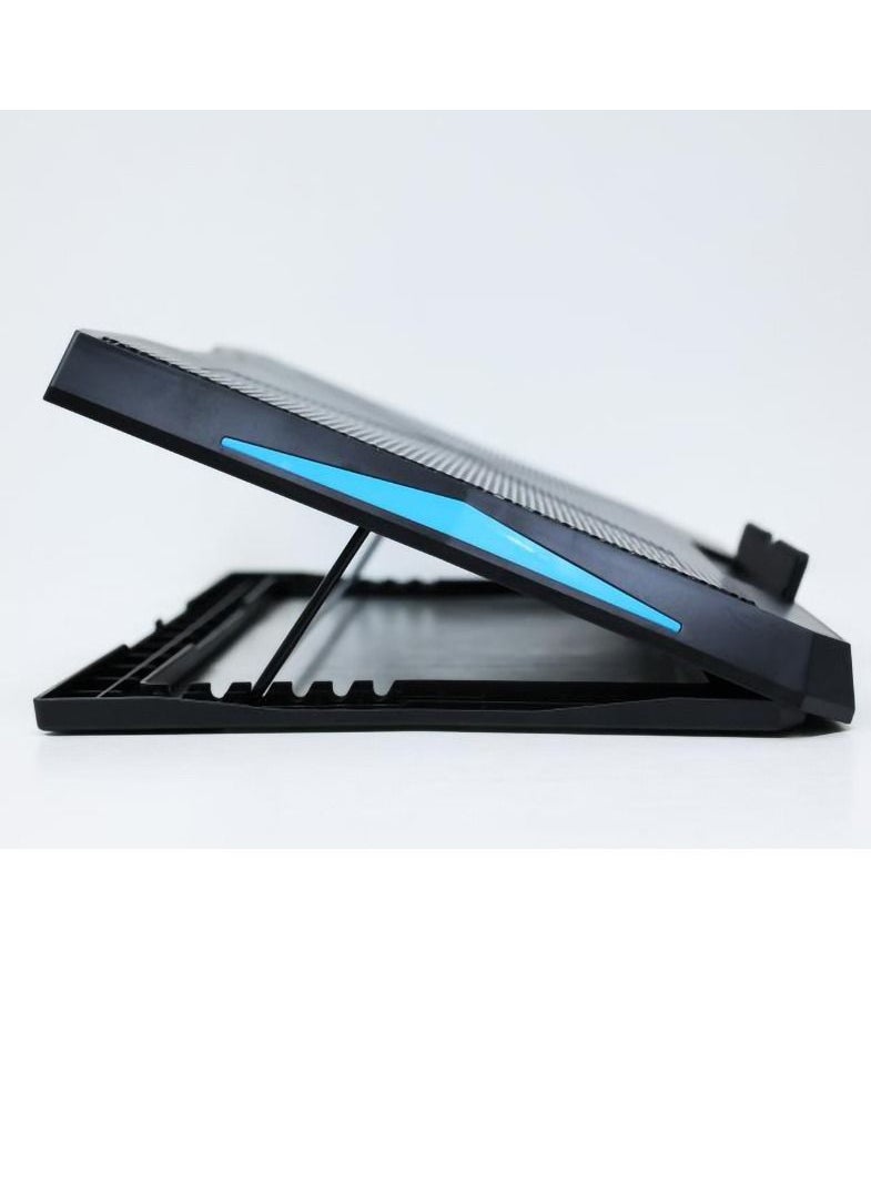 Y&D Laptop Cooling Pad, 2022 Upgrade Cooler Pad with 6 Fans, Adjustable Height Stands, USB Powered Chill Mat for 11-15.6 Inch Laptops Blue LED Lights  - Image 3