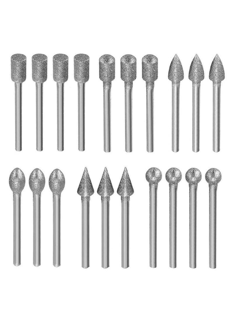DIY Crafts Diy Crafts CTDIYHI37745 3mm Durable Shank Diamond Grinding Burr Drill Bits Rotary Tools for Watch Dy Crafts Works 10 Pack of 15 Multicolor  - Image 1