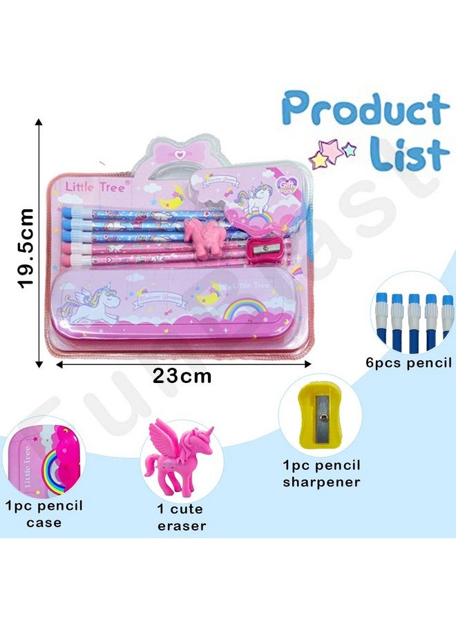 FunBlast Unicorn Stationary Kit for Girls, Pencil Kit with Pencil Box, Sharpener & Eraser - Stationary Set for Girls/Birthday Gift, Multicolor - Image 3